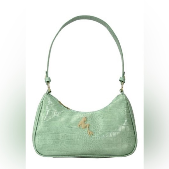 Disney Handbags - Disney The Little Mermaid Croco Handbag with Ariel Metal Badge. NWT